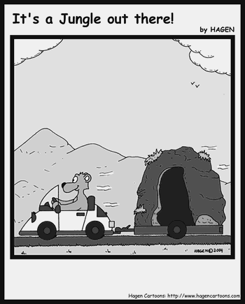 Cartoon No 497. Cartoon, Bear, Caravan, Cave