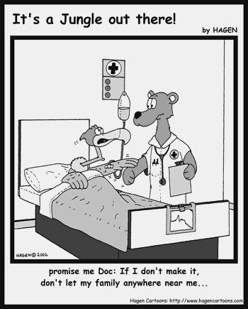 Cartoon, Vulture, Hospital