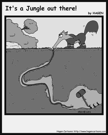 Cartoon, Ant-Eater, Ants