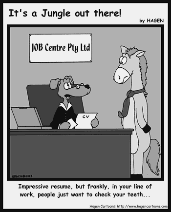 Cartoon, Horse, Job