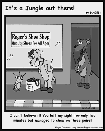 Cartoon, Dog, Shoes