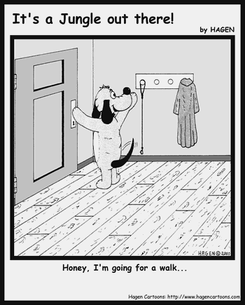 Honey, I'm going for a walk...