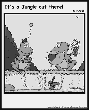 Cartoon, Frog, Love