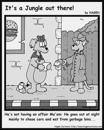 Cartoon, Dog, Detective, Affair